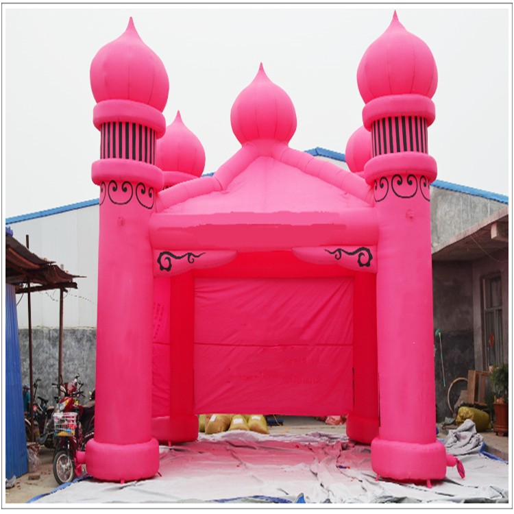 莲池粉色帐篷